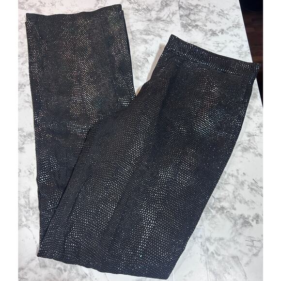 VTG Maxima Wilsons Leather Biker Pants 10 Black Textured Moto Grunge Whimsygoth - Picture 2 of 8